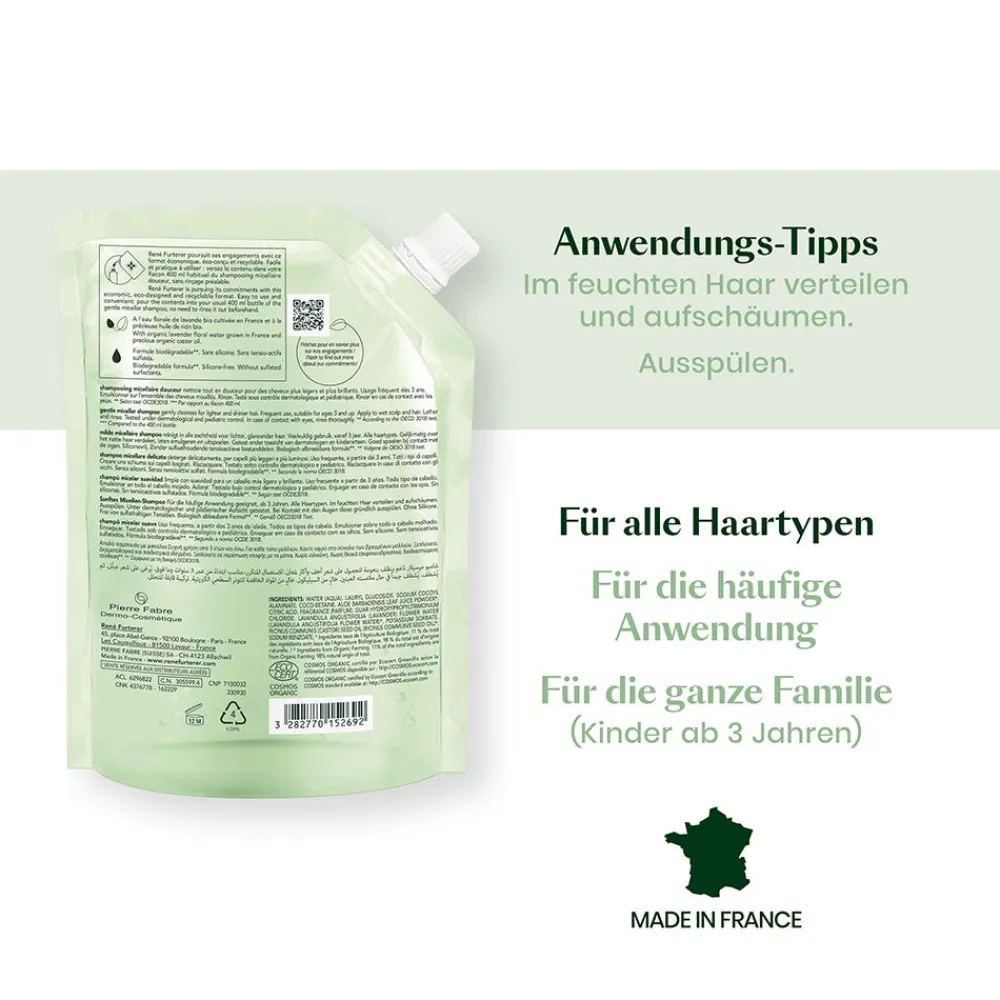 Rene Furterer Hagel Nature| Shampoo^Naturia Sanftes Mizellen-Shampoo 400 ml Refill