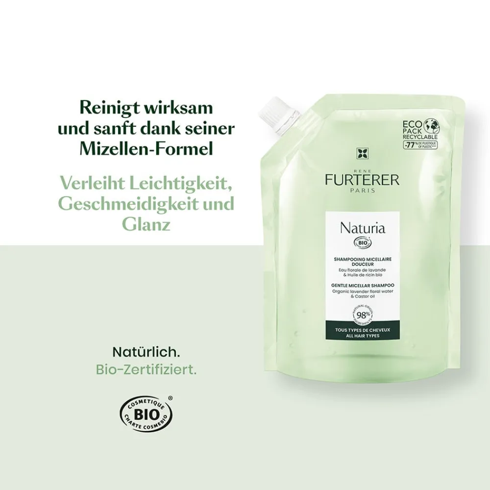 Rene Furterer Hagel Nature| Shampoo^Naturia Sanftes Mizellen-Shampoo 400 ml Refill