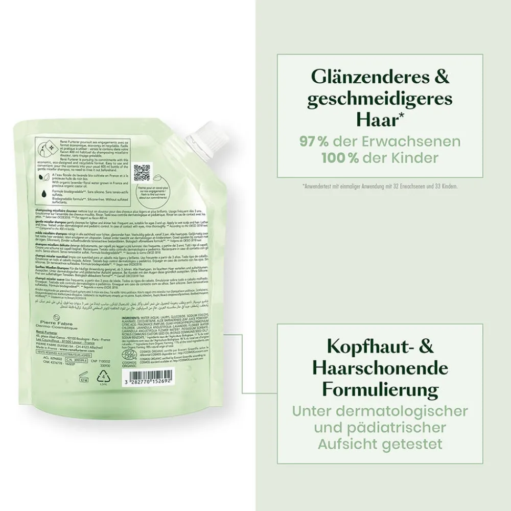 Rene Furterer Hagel Nature| Shampoo^Naturia Sanftes Mizellen-Shampoo 400 ml Refill