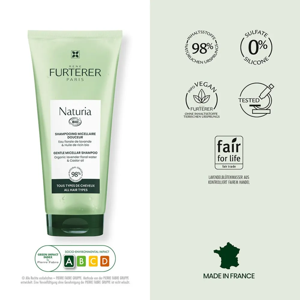 Rene Furterer Hagel Nature| Shampoo^Naturia Sanftes Mizellen Shampoo 200 ml