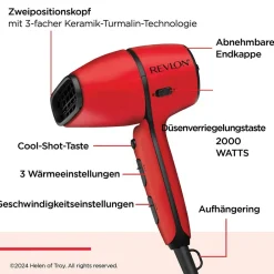REVLON Professional Haartrockner|Haartrockner|REVLON Airflow Control Haartrockner mit Luftstromregelung