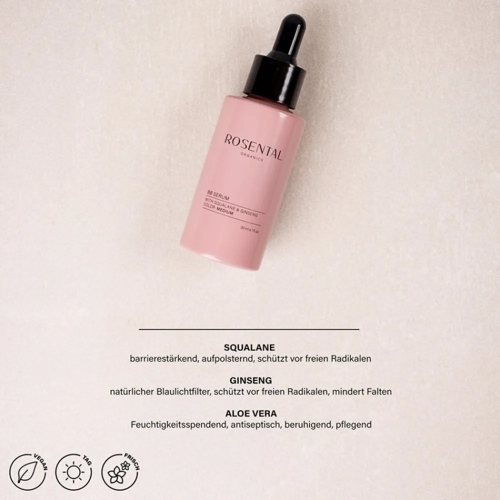 Rosental Organics Make-Up|Gesicht|BB Serum with Ginseng & Squalane Medium 30 ml