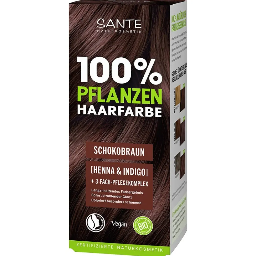 SANTE Hagel Nature|Haarfarbe|Pflanzenhaarfarbe Schokobraun 02 100 g