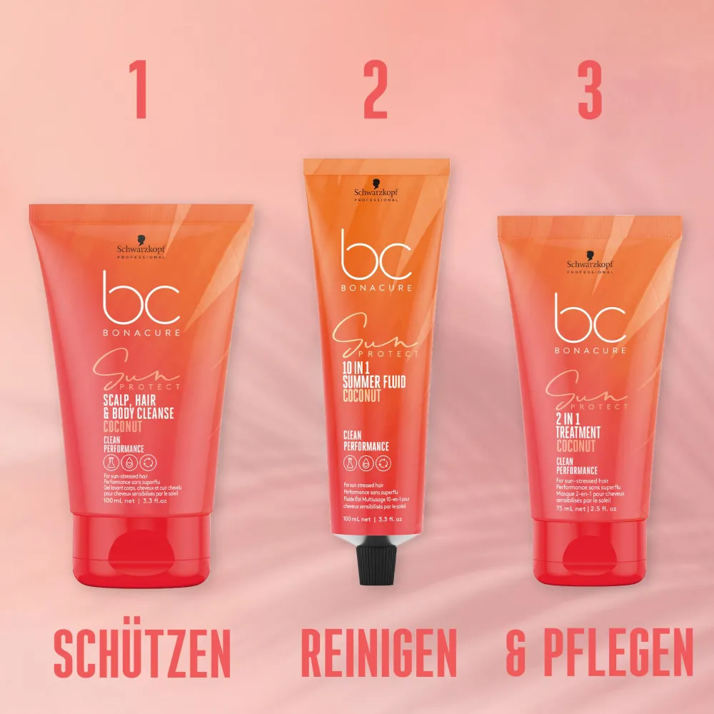 Schwarzkopf BC Bonacure Sun Protect 3-in-1 Cleanser 200 ml-Schwarzkopf Professional New