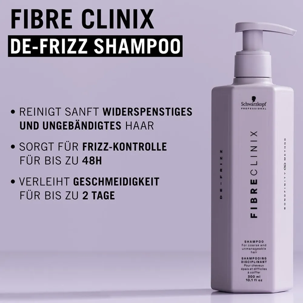 Schwarzkopf Fibre Clinix De-Frizz Shampoo 300 ml-Schwarzkopf Professional Clearance
