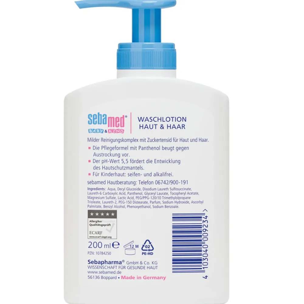 sebamed Körper^Baby&Kind Waschlotion für Haut und Haar 200 ml