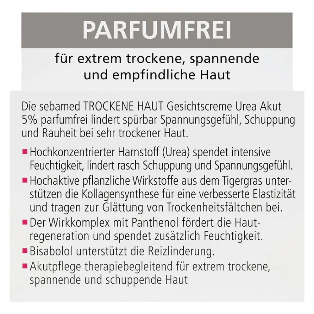 sebamed Gesicht|Gesichtscreme trockene Haut Parfumfrei Urea Akut 5 % 50 ml