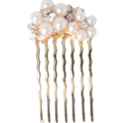 Einsteckkamm gold Perle-Solida New