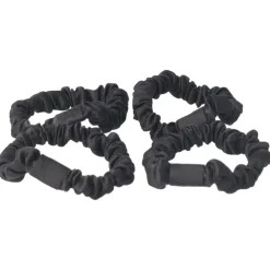 Solida Haarschmuck^Haargummi gerafft shiny schwarz