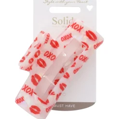 Solida Haarschmuck|Haarklammer Kussmund holografisch 1 Stück