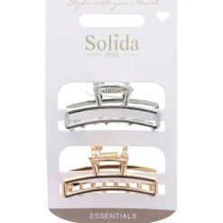 Haarklammer Metall mehrfarbig 2 Stk.-Solida Outlet