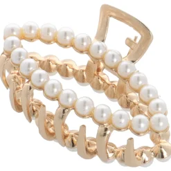 Solida Haarschmuck|Haarklammer Perle gold