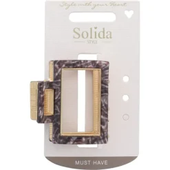 Solida Haarschmuck|Haarklammer rechteckig bordeaux