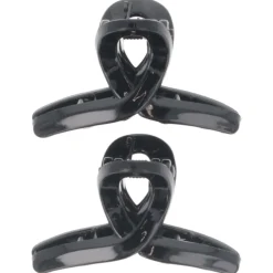 Solida Haarschmuck|Haarklammer schwarz shiny 2 Stück