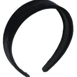 Haarreifen Samt schwarz glatt-Solida Hot