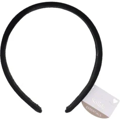 Haarreifen Samt schwarz glatt-Solida Hot