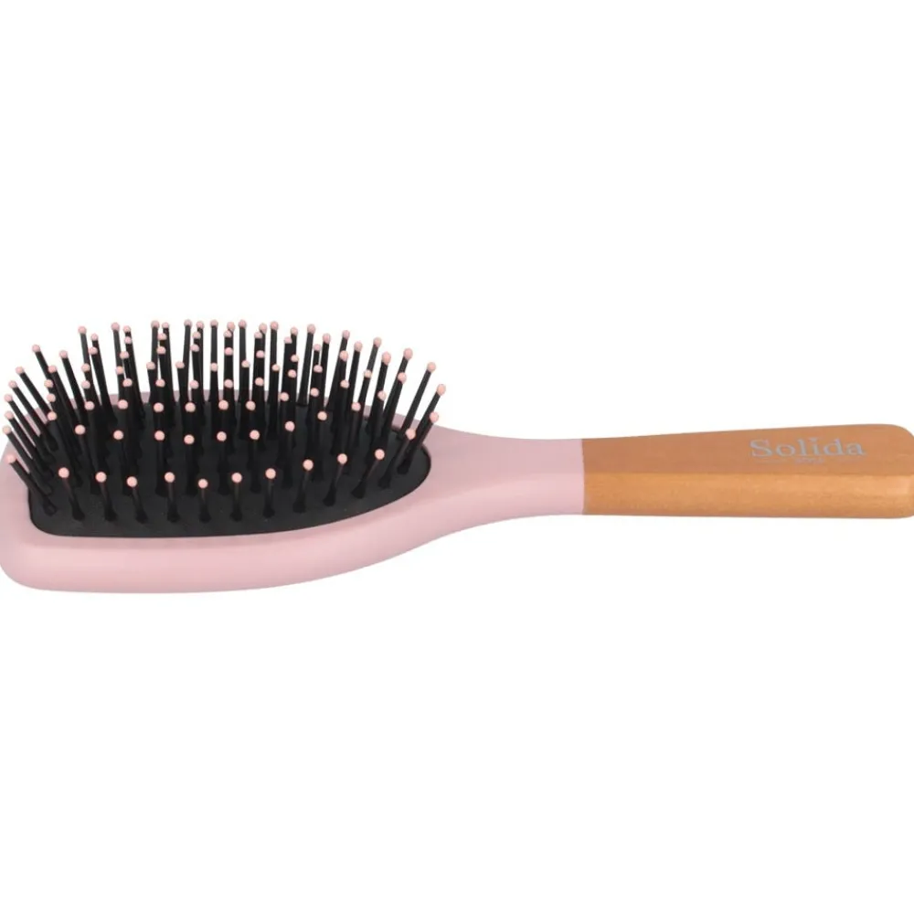 Mini Paddle Brush Rosa Spitze Print-Solida Sale