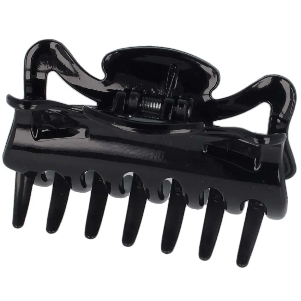 Solida Haarschmuck|Wasserwellklammer rutschfest Schwarz 10 cm
