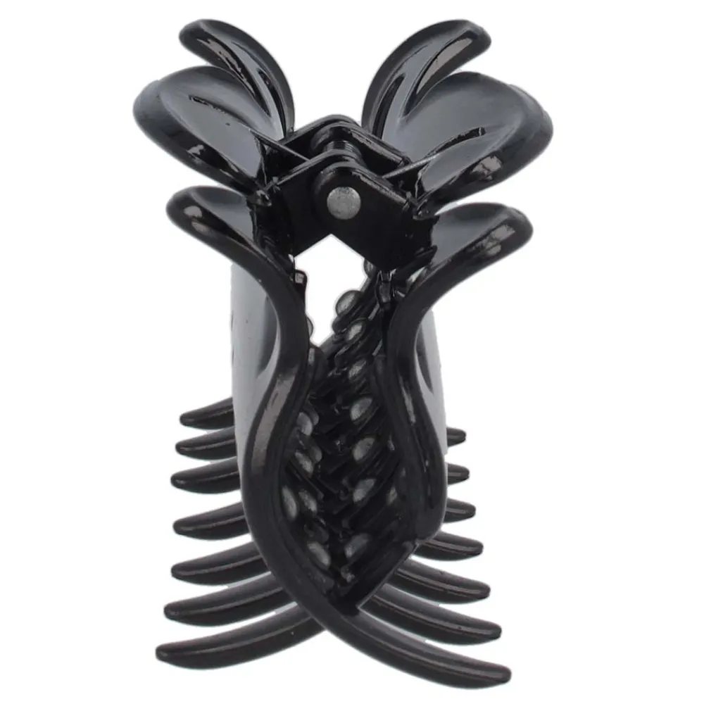 Solida Haarschmuck|Wasserwellklammer rutschfest Schwarz 10 cm