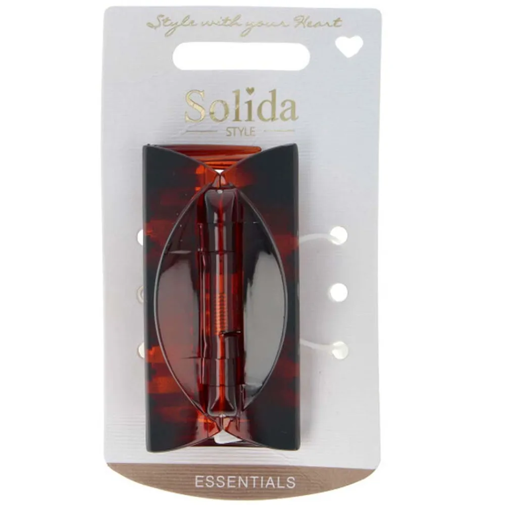 Solida Haarschmuck|Wasserwellklammer flach klein Havanna