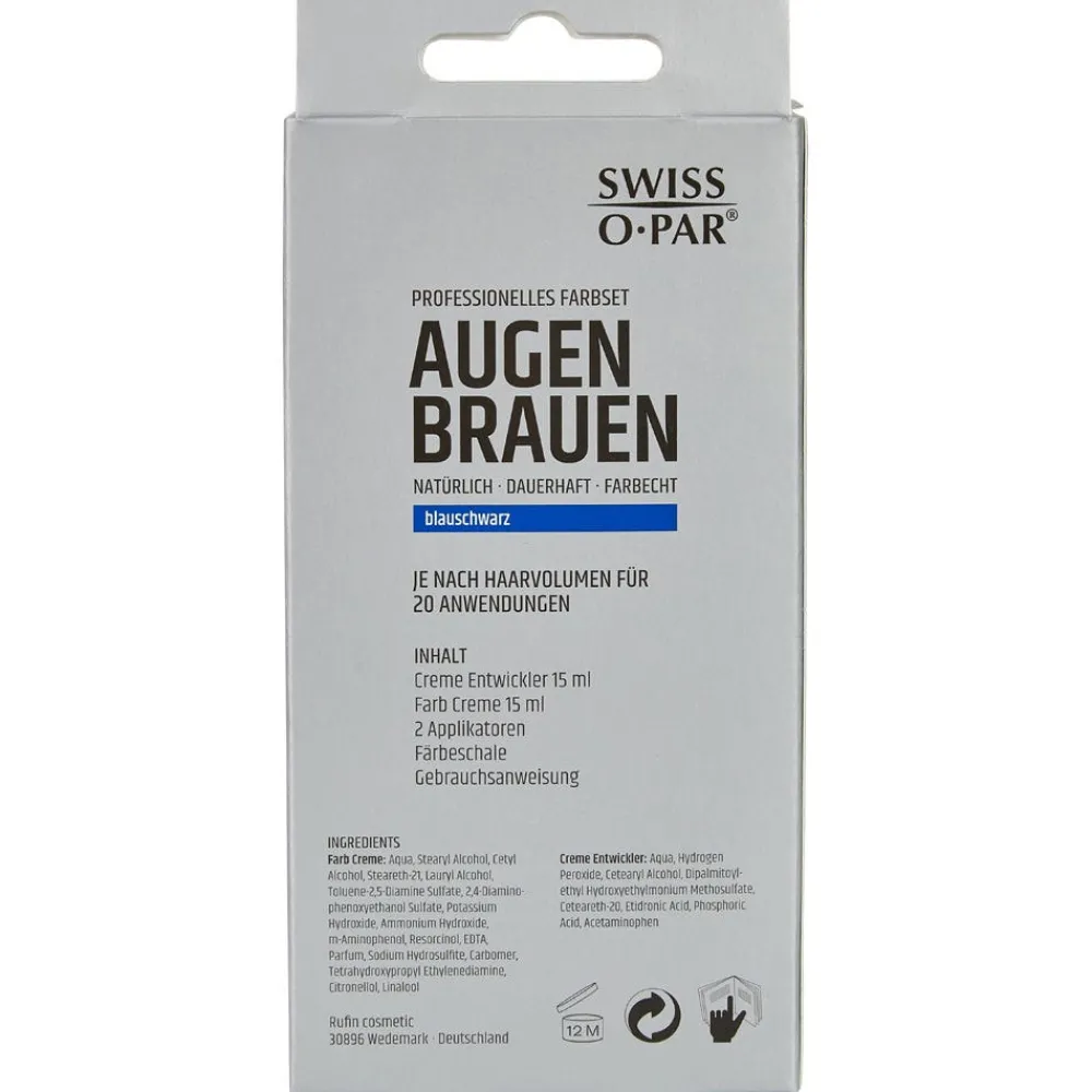 Swiss O-Par Wimpern & Brauen|Augenbrauen- & Wimpernfarbe^Swiss O-Par Augenbrauenfarbe Set blauschwarz