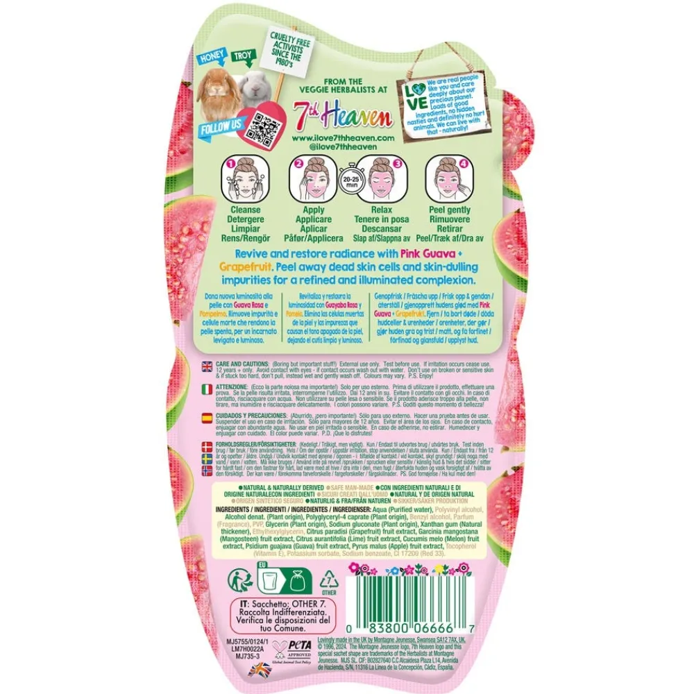 7th Heaven Gesicht^Pink Guava Peel-Off 10 ml