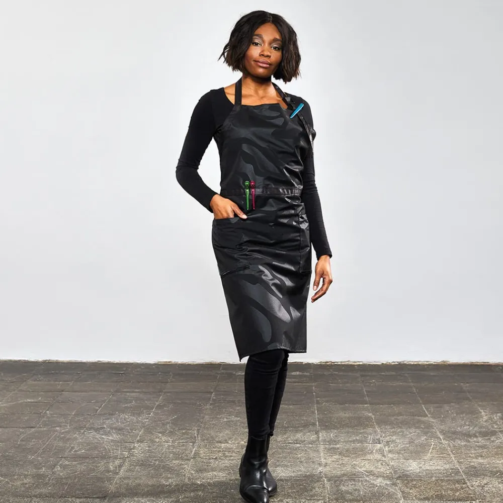 NANO Färbeschürze Schwarz Safari Look-Trend-Design Best