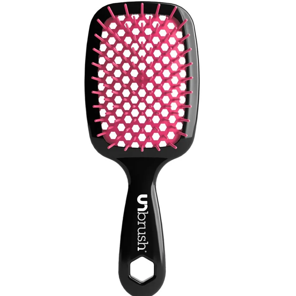 Detangling Hair Brush Schwarz/Rosa-UNbrush