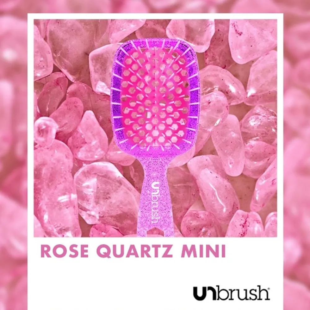 UNbrush Bürste^Detangling Hair Brush Mini Rose Quartz