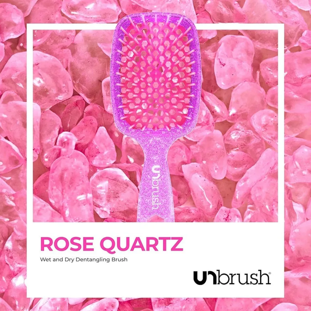 UNbrush Bürste|Glitter Duo Set Rosenquarz Rosa