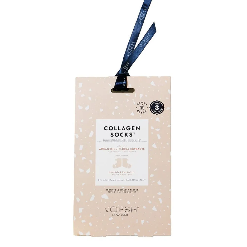 VOESH Hagel Nature|Hand & Fuß|Collagen Socks Trio - Argan Oil & Floral Ext