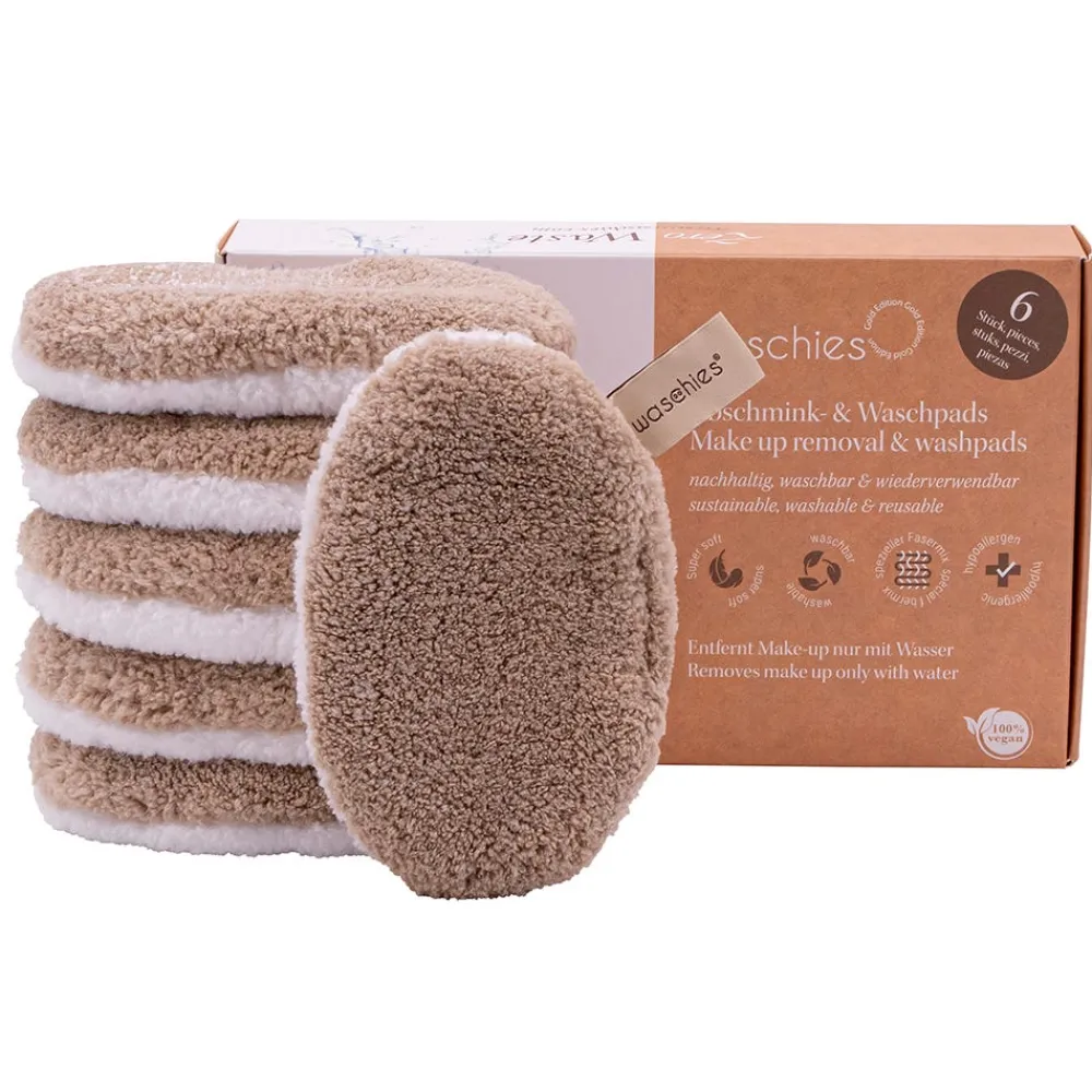 Abschminkpad Gold 6er-Set-Waschies Outlet
