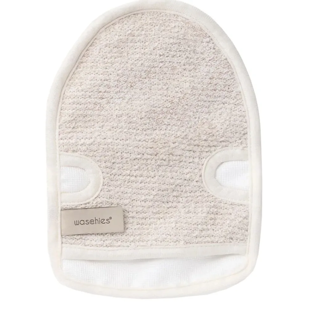 Waschies Körper^Peelinghandschuh für Peeling & Reinigung Beige 2er Set
