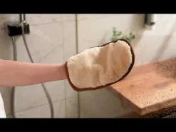 Waschies Körper^Peelinghandschuh für Peeling & Reinigung Beige 2er Set