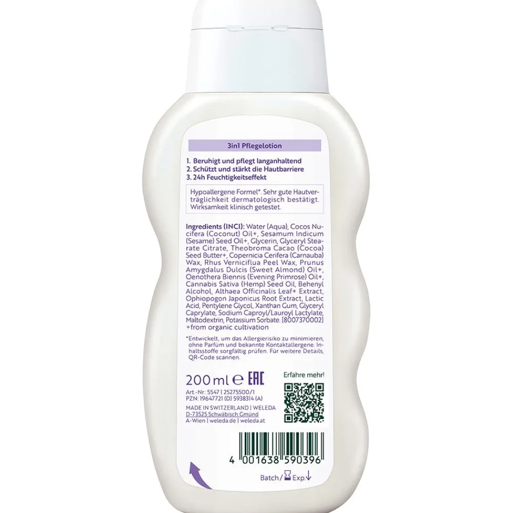 Weleda Hagel Nature|Körper^3in1 Weiße Malve Pflegelotion 200 ml