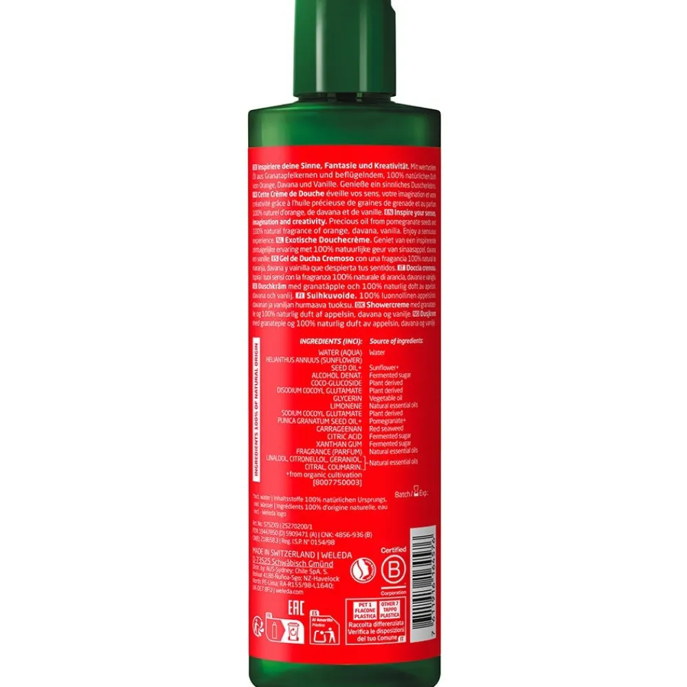 Weleda Hagel Nature|Körper^Inspire Shower Cream Granatapfel 400 ml