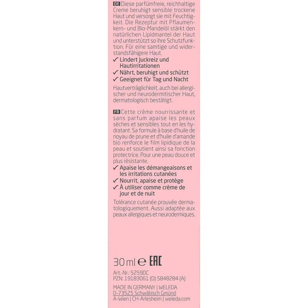 Weleda Hagel Nature|Gesicht^Sensitiv Feuchtigkeitscreme Mandel 30 ml