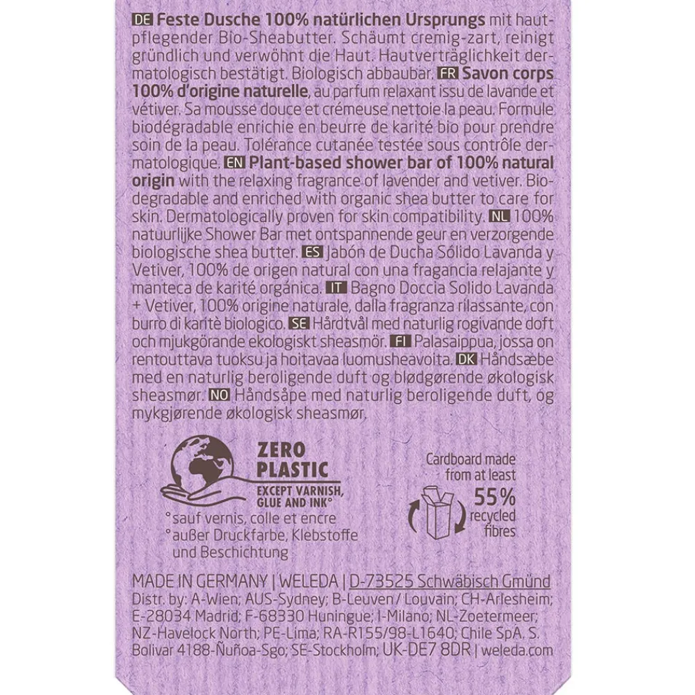Weleda Hagel Nature|Körper^Shower Bar feste Dusche Lavender + Vetiver 75 g