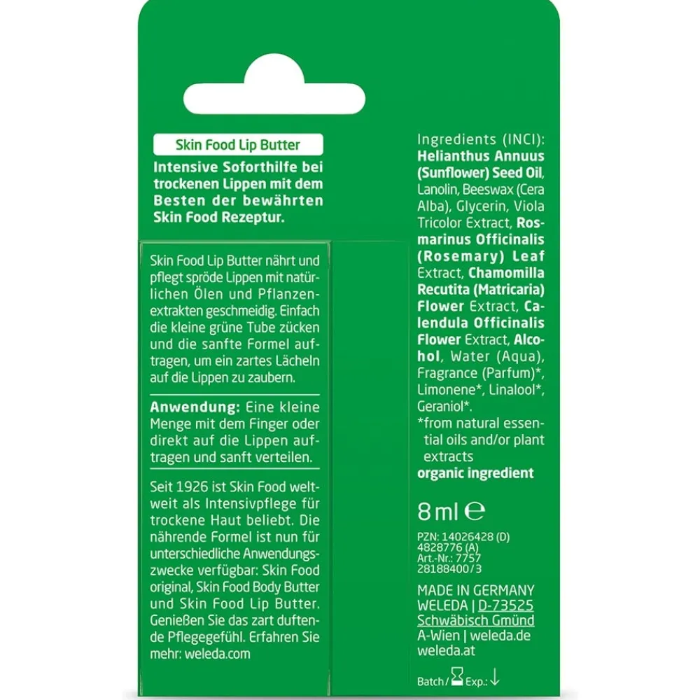 Weleda Lippen|Hagel Nature^Skin Food Lip Butter 8 ml