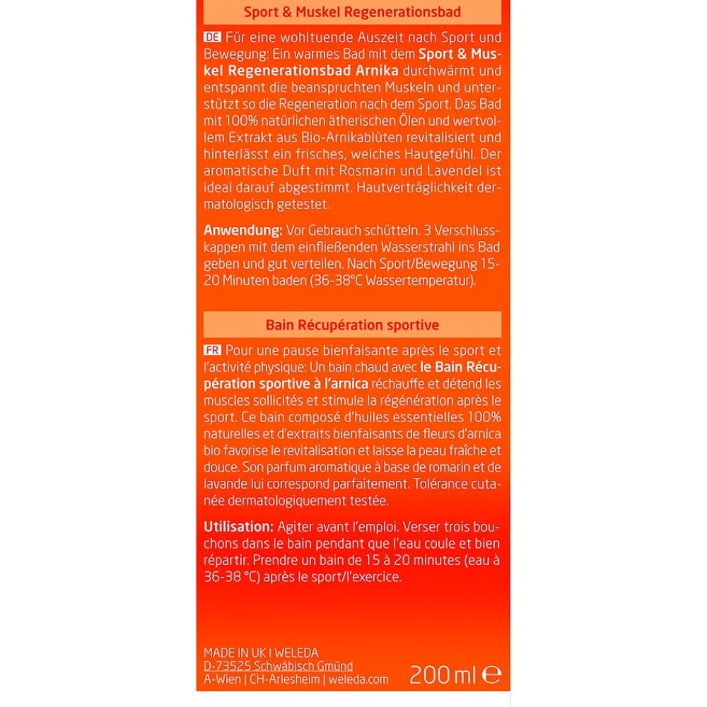 Weleda Hagel Nature|Körper^Sport & Muskel Regenerationsbad 200 ml