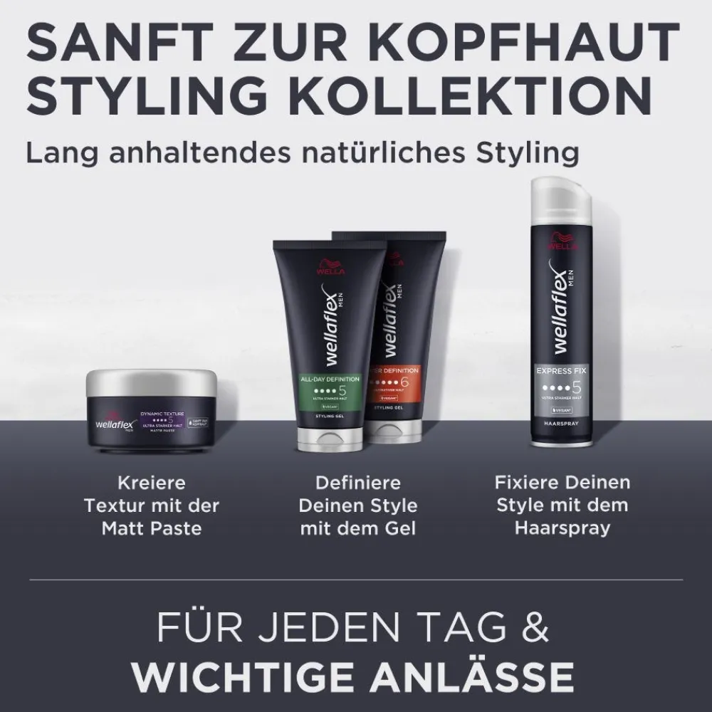 Wella Haarspray| Haarspray & Haarlack^flex MEN Express Fix Haarspray 250 ml