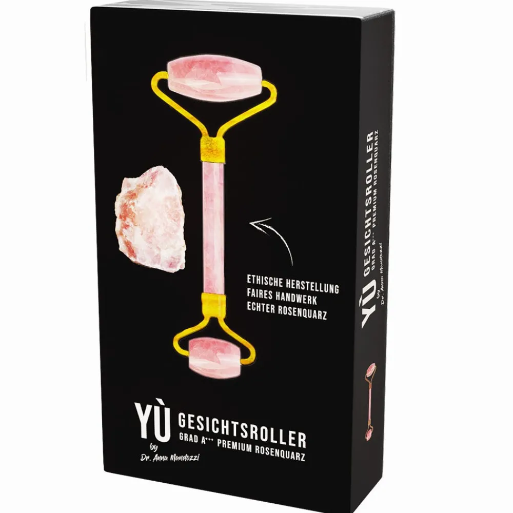 YÙ Beauty Gesicht^Rosenquarz Doppel Face Roller