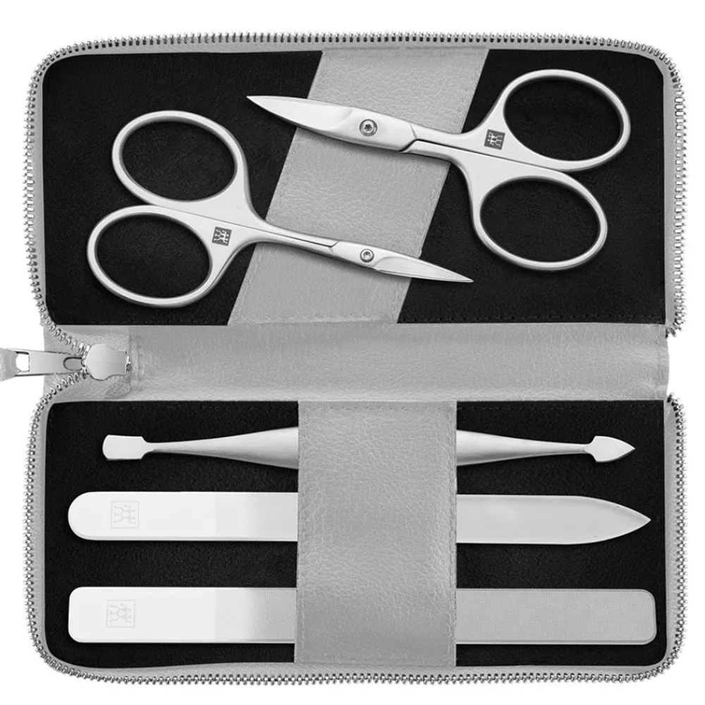 ZWILLING Beauty Hand & Fuß|Zwilling Maniküre Pediküre Set 5tlg. mit Nagelschere grau