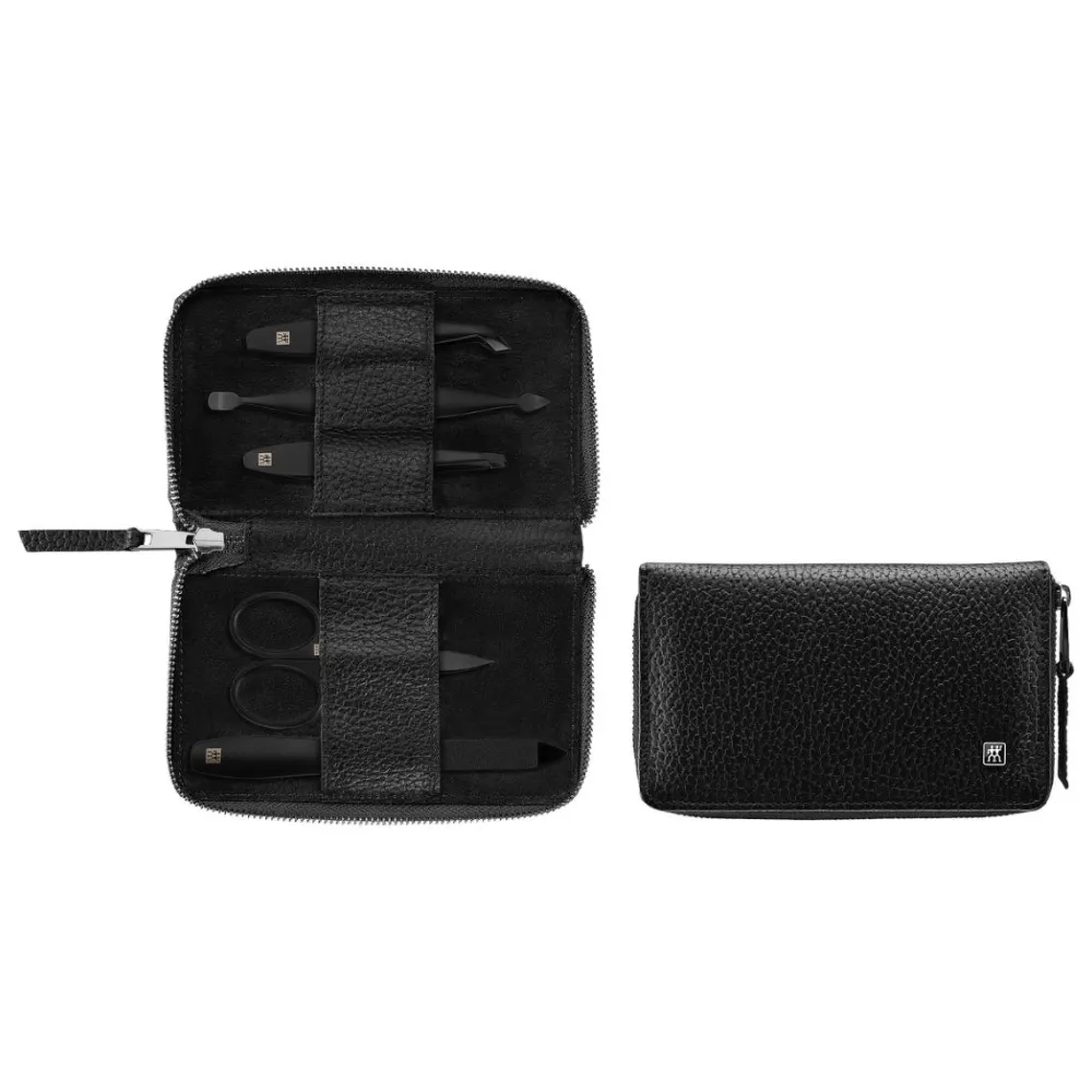 ZWILLING Beauty Hand & Fuß|Zwilling Maniküre Pediküre Set 5 tlg. mit Nagelschere schwarz