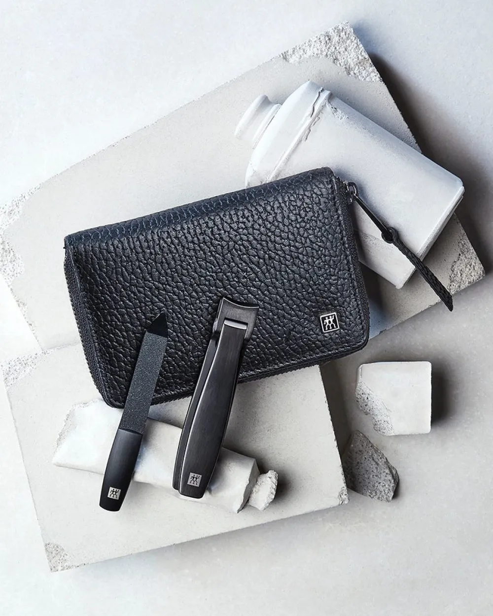 Zwilling Maniküre Pediküre Set 4 tlg. mit Nagelknipser schwarz-ZWILLING Beauty Discount